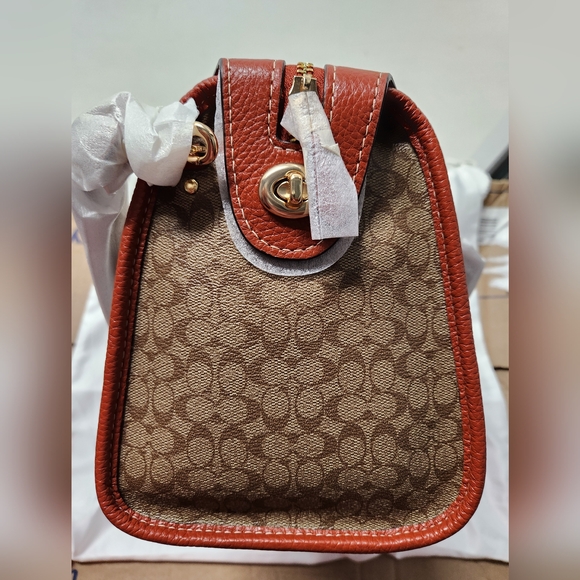 Coach Signature Millie Satchel Bag - Picture 6 of 8